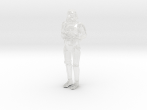 Stormtrooper in position of Attention in Clear Ultra Fine Detail Plastic: 1:48 - O