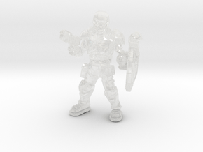SpaceSoldier in Clear Ultra Fine Detail Plastic: 1:48 - O