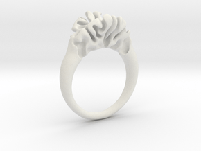 Differential Growth Ring size 58 in White Natural Versatile Plastic