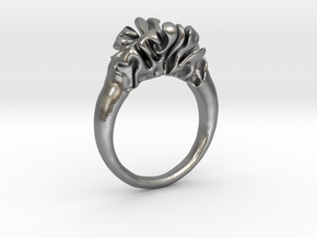 Differential Growth Ring size 58 in Natural Silver