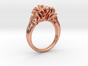 Differential Growth Ring size 58 in Natural Copper