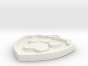 Paw Patrol Pup Tag - “Paws” in White Natural Versatile Plastic