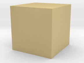 Test Cube 2023 in Tan Fine Detail Plastic