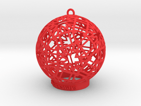 Christmas Ornament in Red Smooth Versatile Plastic: Small