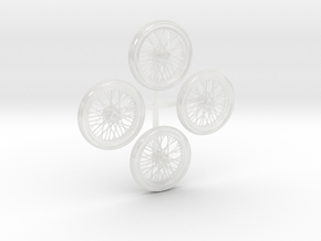17" front wheels for slingshot dragsters, 1:25 in Clear Ultra Fine Detail Plastic