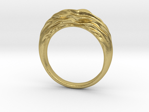 Differential Growth Ring 3 in Natural Brass