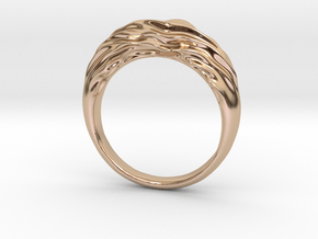 Differential Growth Ring 3 in 9K Rose Gold 