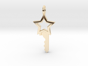 Star Key - Precut for Kink3D Lock Set in 14k Gold Plated Brass
