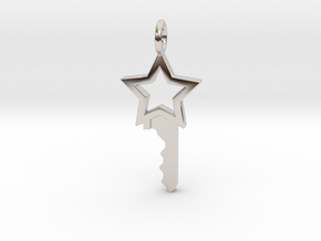 Star Key - Precut for Kink3D Lock Set in Rhodium Plated Brass
