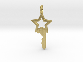 Star Key - Precut for Kink3D Lock Set in Natural Brass