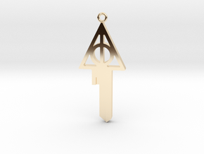 Deathly Hallows Key Blank in 14K Yellow Gold
