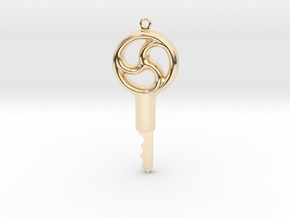 Triskelion Design Key v2 - Precut for Kink3D in 14K Yellow Gold