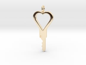 Long Heart - Precut for Kink3D Locksets in 14k Gold Plated Brass