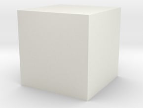 cube in White Natural Versatile Plastic: Extra Small