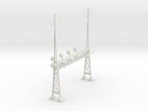 PRR S Scale Lattice Catenary Signal Bridge 2-2 PH  in Basic Nylon Plastic