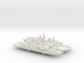 Type 23 frigate x 4, 1/1800 in Basic Nylon Plastic