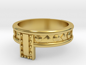 Conan Headband Ring in Polished Brass: 8 / 56.75