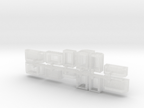 Cargo x12 angled set in Clear Ultra Fine Detail Plastic: 6mm