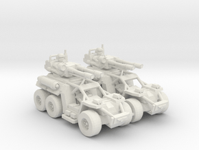 15mm Medium Assault Vehicle (Lascannon) x2 in White Natural Versatile Plastic