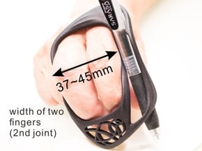 Pen-Holder (for the left hand) in Black PA12: Medium