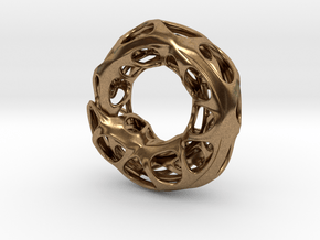 Ouroboros Pendant (M) in Natural Brass