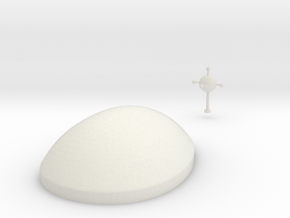 Land of the Giants Dome - antenna  in White Natural Versatile Plastic