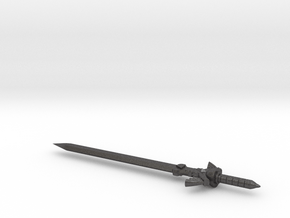 TF Weapon Master Sword for Legends or Core Class in Dark Gray PA12 Glass Beads: Extra Small