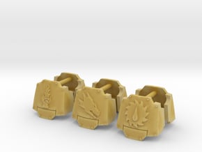 Commission 273 MkX Dreadnought shoulder pads in Tan Fine Detail Plastic