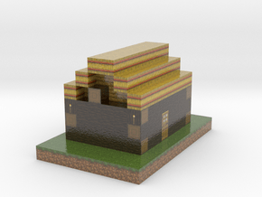 Minecraft Godes Pioner House  in Smooth Full Color Nylon 12 (MJF)