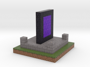 Minecraft Nether Portal  in Natural Full Color Nylon 12 (MJF)