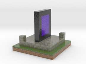 Minecraft Nether Portal  in Smooth Full Color Nylon 12 (MJF)