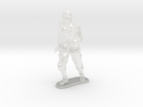 Combat - Caje - 1.6 inches in Clear Ultra Fine Detail Plastic