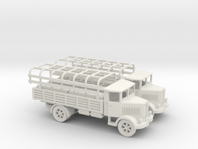 1/144 Lancia 3Ro ammo transporter set in White Natural Versatile Plastic