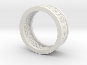 Heart Celtic Knot Ring size 7 in White Natural Versatile Plastic