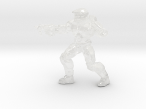 Halo Spartan with Dual Smgs miniature games rpg wh in Clear Ultra Fine Detail Plastic