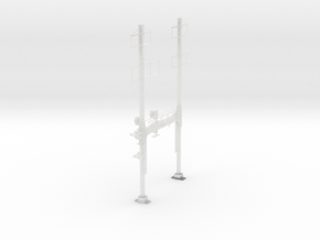 CATENARY PRR BEAM SIGNAL 2 TRACK 2-3 PHASE N SCALE in Clear Ultra Fine Detail Plastic