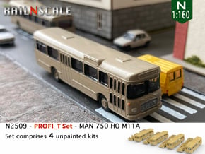 PROFI_T Set: 4x MAN 750 HO M11A (N 1:160) in Tan Fine Detail Plastic