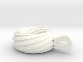 one way abha coil pendant necklace 55 x 40 x 1.6mm in White Smooth Versatile Plastic