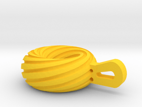 one way abha coil pendant necklace 55 x 40 x 1.6mm in Yellow Smooth Versatile Plastic