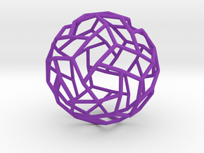 Interwoven icosidodecahedron in Purple Smooth Versatile Plastic