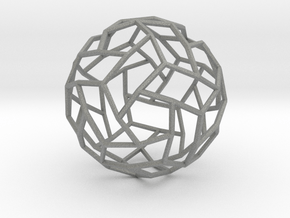 Interwoven icosidodecahedron in Gray PA12 Glass Beads