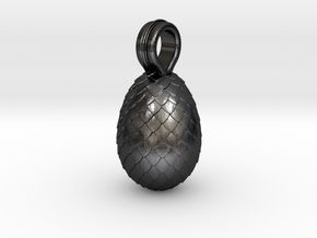 Dragon Egg Game of Thrones Pandora Charm in Polished and Bronzed Black Steel