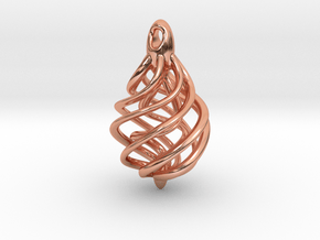 Convoluted Pendant in Polished Copper