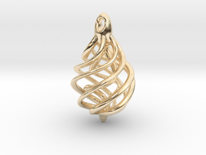 Convoluted Pendant in 14K Yellow Gold