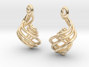 Convoluted Earrings in 14K Yellow Gold