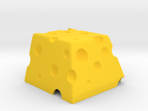 Cheese Keycap - Mechanical Keyboard Gold Cherry MX in Yellow Processed Versatile Plastic