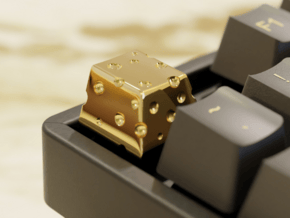 Cheese Keycap - Mechanical Keyboard Gold Cherry MX in 14k Rose Gold Plated Brass