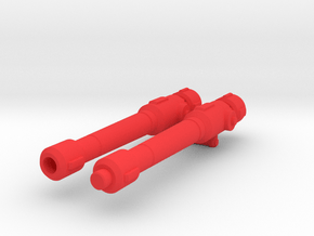 TF Micromaster Powerpunch Replacement Cannon set in Red Smooth Versatile Plastic