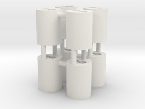 1:8 BTTF DeLorean cilinders for fiber optics in Basic Nylon Plastic