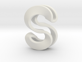 S Pendant_2 in Basic Nylon Plastic